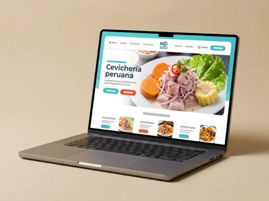 Diseño de muestra de página web para una cevichería